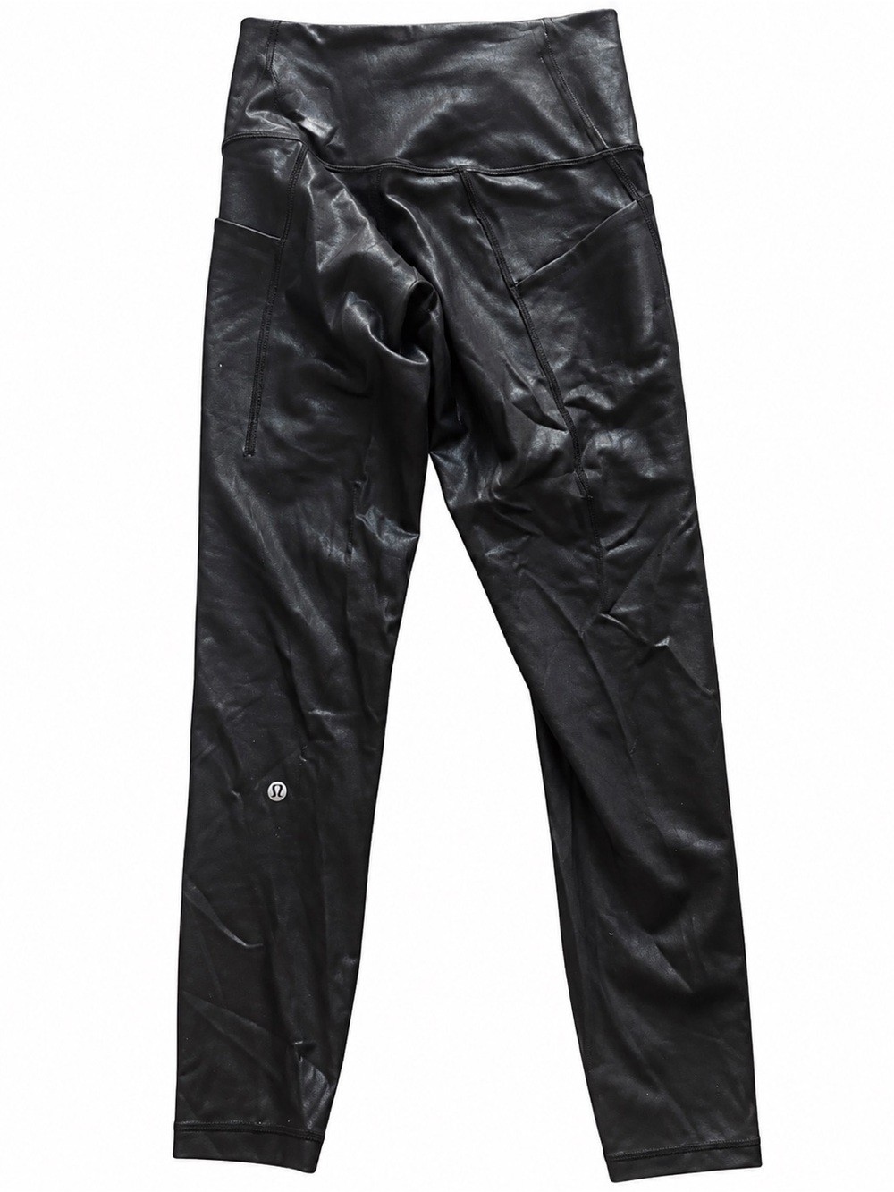 lululemon athletica Black Faux-Leather Look Leggings